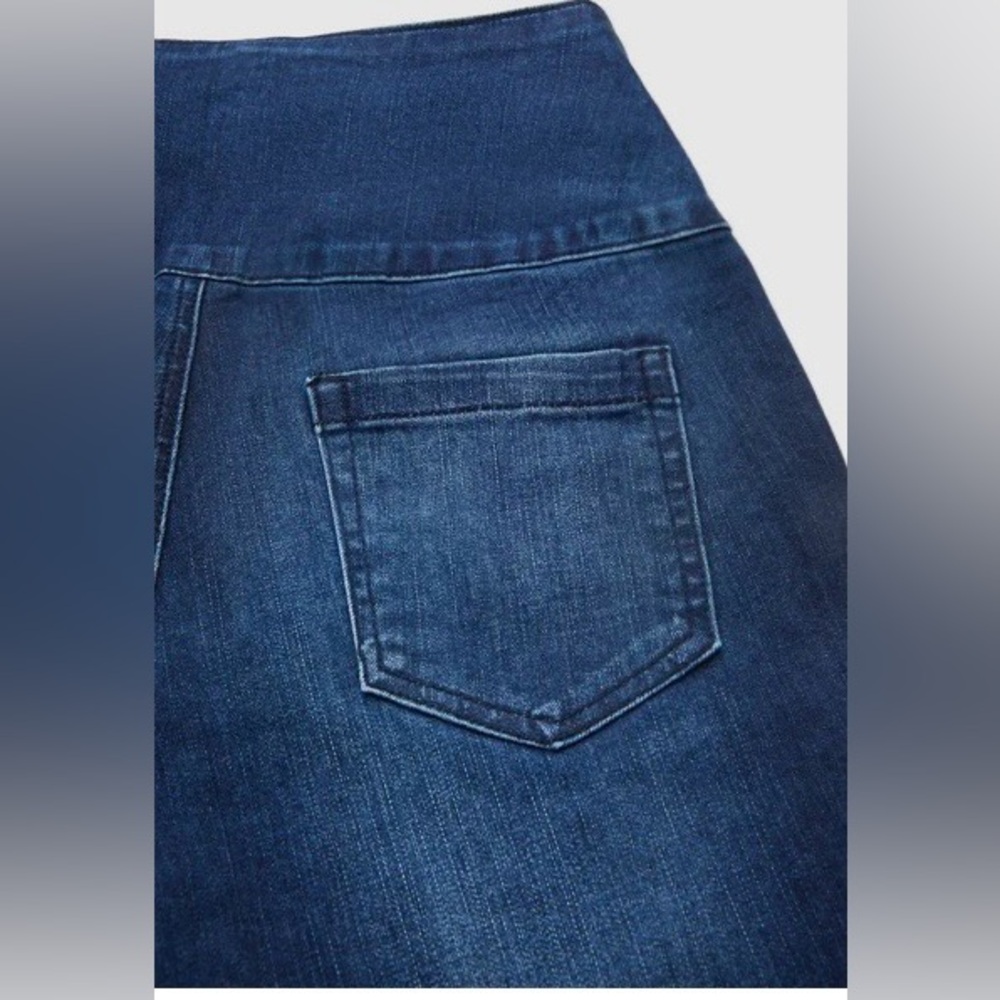 Flamingals Wash Seam Front High Rise Straight Leg Jeans Size Large NWT - Picture 9 of 13